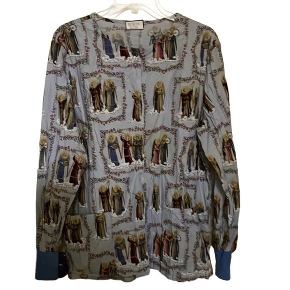 The Vatican library collection vintage 1990’s Angel scrub jacket size medium - Picture 2 of 7